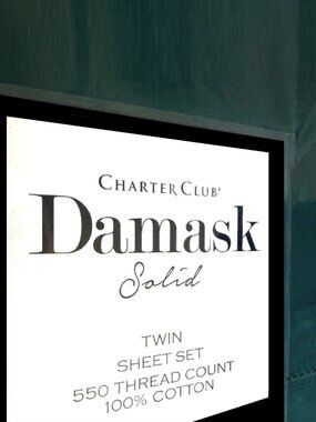 new EMERALD GREEN Charter Club 550 Thread Count 100% Cotton Twin Sheet Set